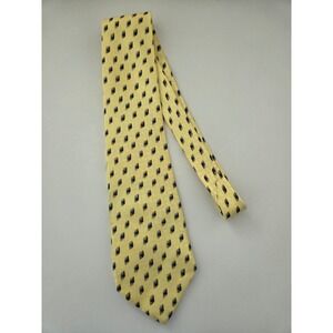 J. Garcia Yellow Lady w‎ Elaborate Headress & Gekko Collection Fifteen Silk Tie